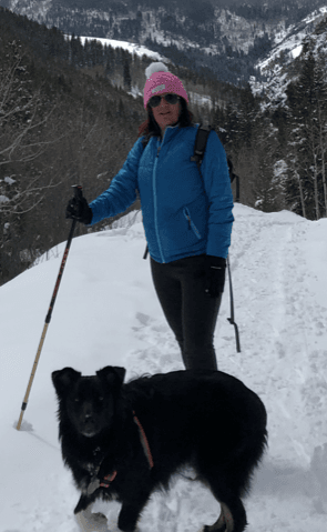 Susan Marhoffer enjoying some winter skiing in Colorado
